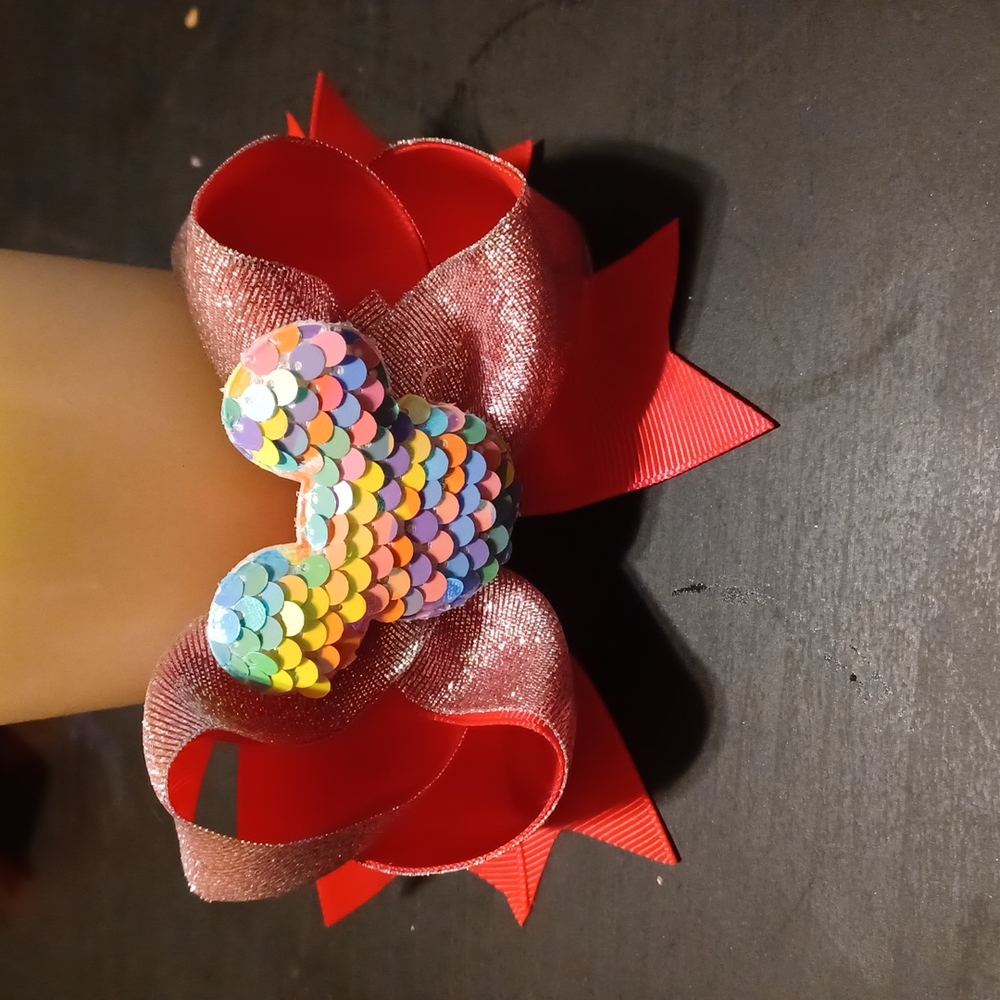 Micky mouse bright pink bow